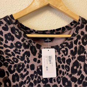 Animal print T-shirt dress
